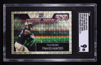 Travis Hunter 2024 Leaf Metal Collective Pro Set Pixel Bowl '89 Gold Super Prismatic #PXB38 #1/1 RC (SGC 9) at PristineAuction.com