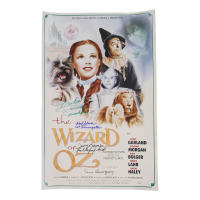 "The Wizard of Oz" 16x24 Poster Cast-Signed by (4) with Mickey Carroll, Jerry Maren, Karl Slover, & Donna Stewart Hardway with Inscriptions (JSA) at PristineAuction.com