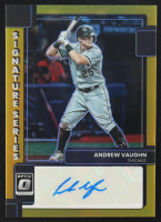 Andrew Vaughn 2022 Panini Donruss Optic Signature Series Gold Prizm Auto #SIGS-AV #01/10 at PristineAuction.com