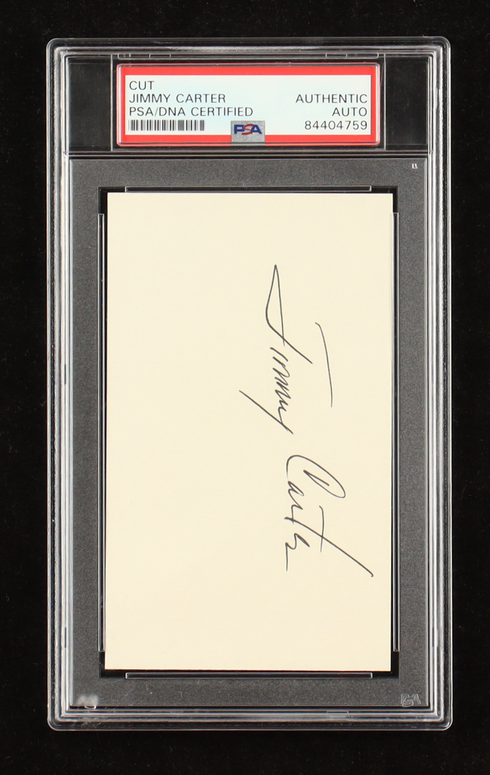 Jimmy Carter Signed Index Card (PSA) at PristineAuction.com Jimmy Carter Signed Index Card (PSA) at PristineAuction.com