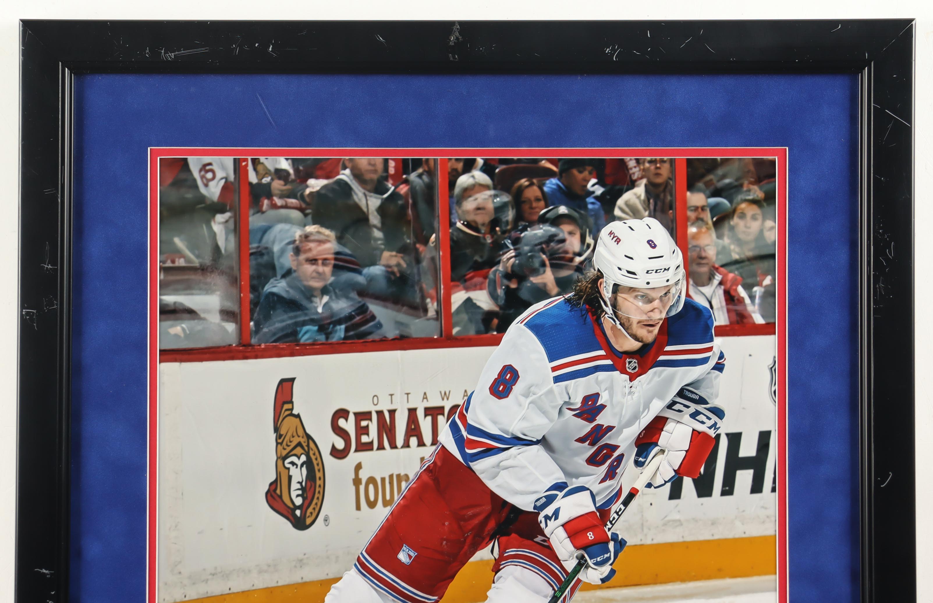Jacob Trouba Signed Rangers Custom Framed Photo (Fanatics) at PristineAuction.com Jacob Trouba Signed Rangers Custom Framed Photo (Fanatics) at PristineAuction.com
