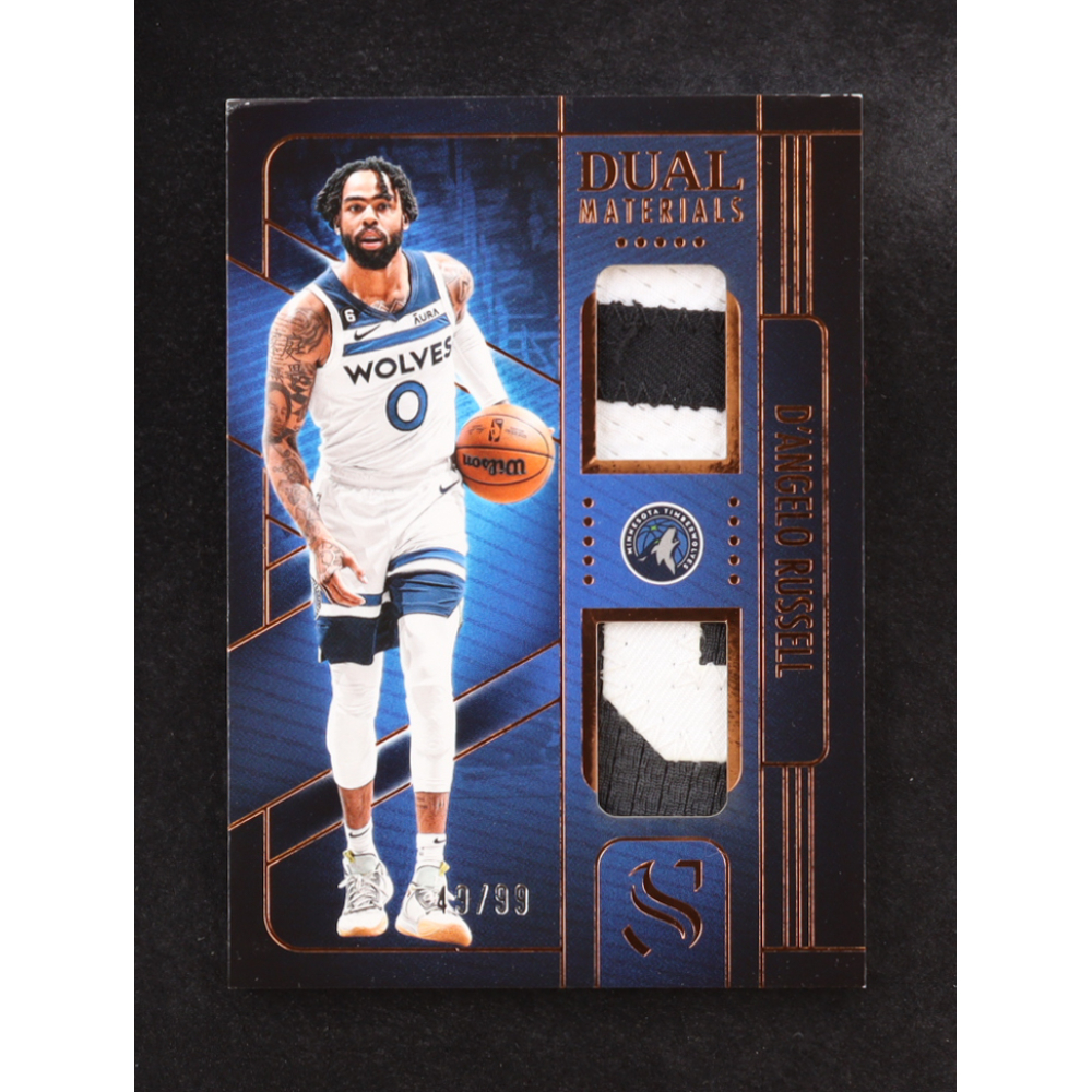 D'Angelo Russell 2024-25 Panini Silhouette Dual Materials Bronze #37 #49/99 at PristineAuction.com