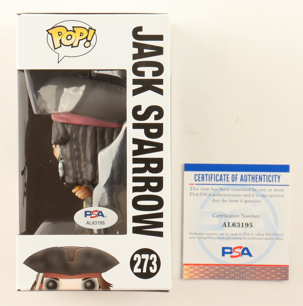 Johnny Depp Signed "Pirates of the Caribbean" Jack Sparrow #273 Funko Pop! Vinyl Figure (PSA) at PristineAuction.com Johnny Depp Signed "Pirates of the Caribbean" Jack Sparrow #273 Funko Pop! Vinyl Figure (PSA) at PristineAuction.com