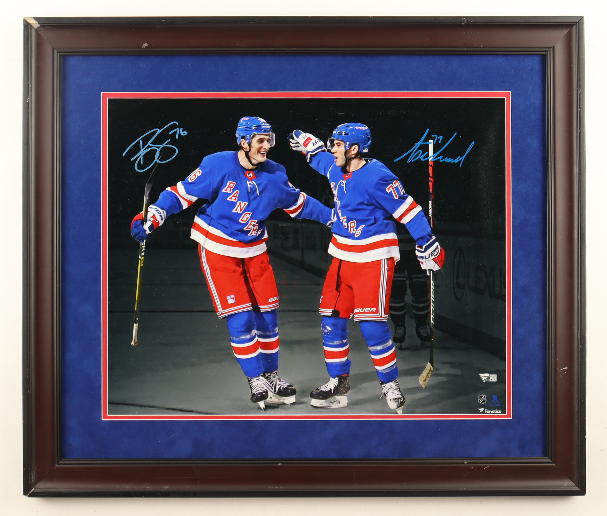 Brady Skjei & Tony DeAngelo Signed Rangers Custom Framed Photo (Fanatics) at PristineAuction.com Brady Skjei & Tony DeAngelo Signed Rangers Custom Framed Photo (Fanatics) at PristineAuction.com