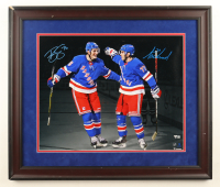 Brady Skjei & Tony DeAngelo Signed Rangers Custom Framed Photo (Fanatics) at PristineAuction.com