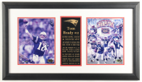Tom Brady Signed LE Patriots Custom Framed Photo Display #131/500 (GOAT & Mounted Memories) at PristineAuction.com