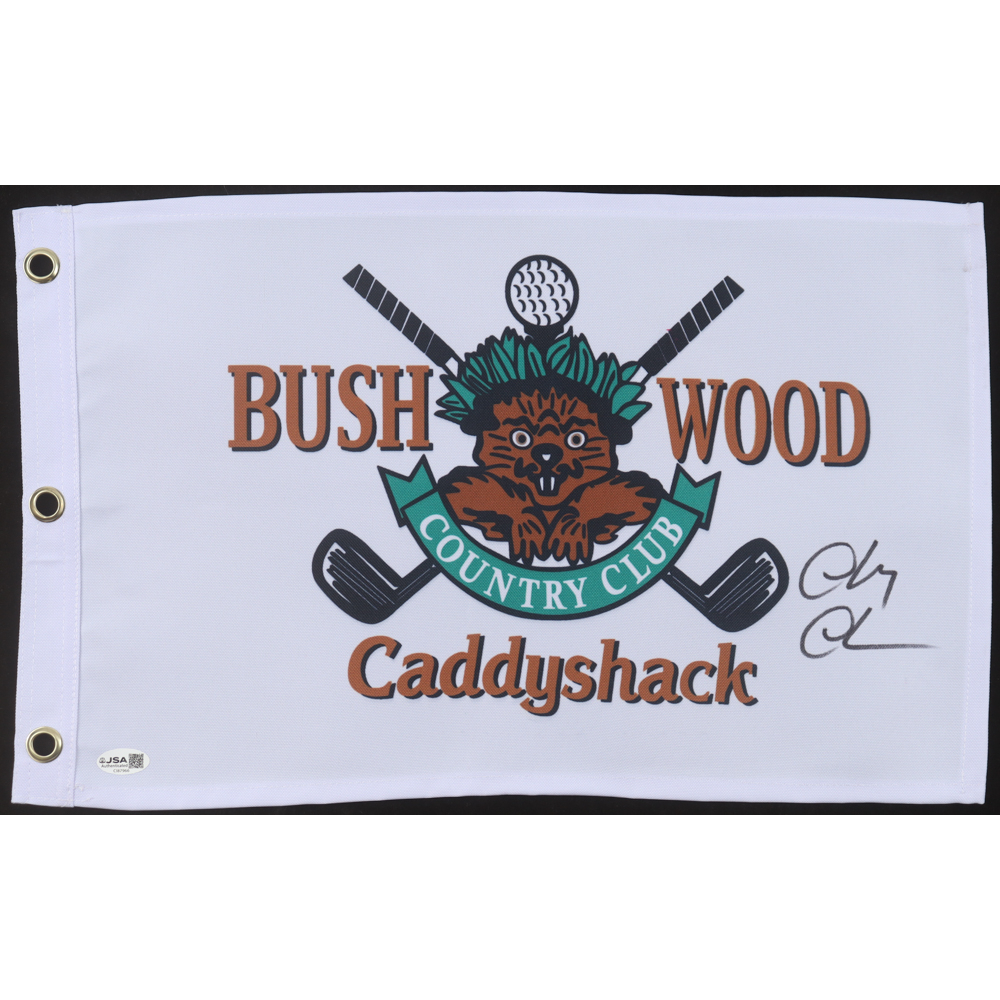 Chevy Chase Signed "Caddyshack" Bushwood Country Club Pin Flag (JSA) at PristineAuction.com