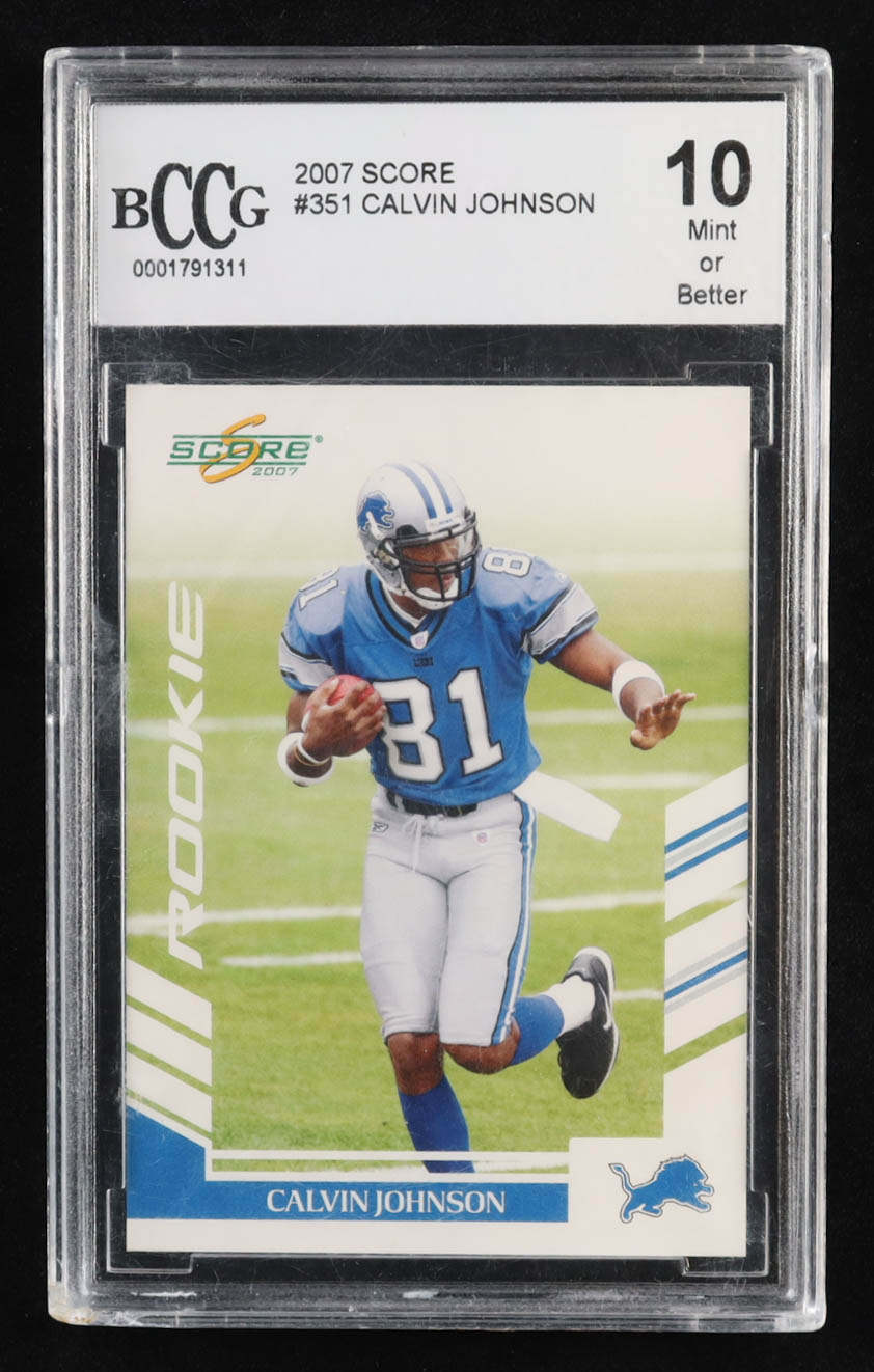 Calvin Johnson 2007 Score #351 RC (BCCG 10) at PristineAuction.com Calvin Johnson 2007 Score #351 RC (BCCG 10) at PristineAuction.com