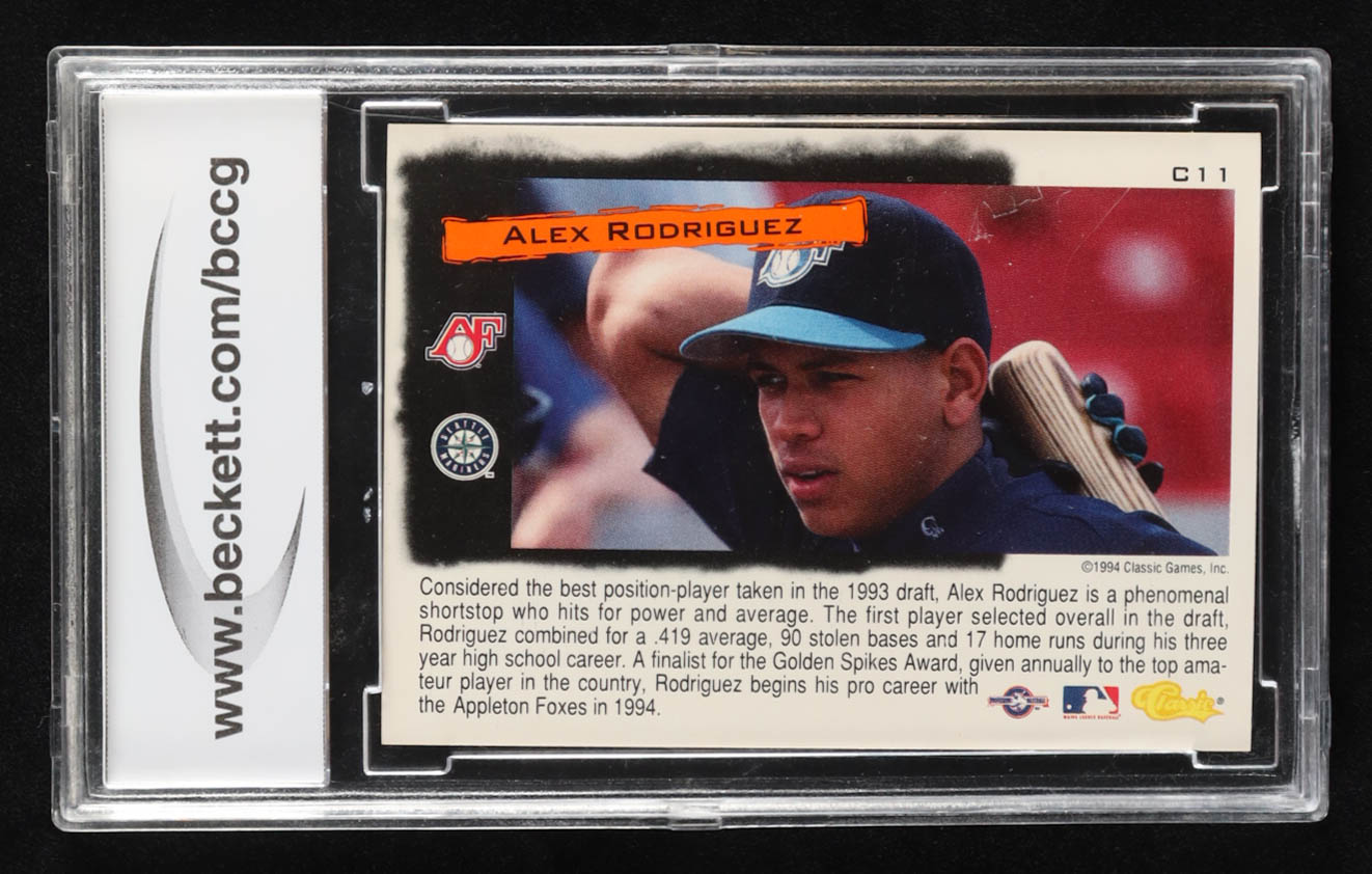 Alex Rodriguez 1994 Classic Cream of the Crop #C11 RC (BCCG 10) at PristineAuction.com Alex Rodriguez 1994 Classic Cream of the Crop #C11 RC (BCCG 10) at PristineAuction.com