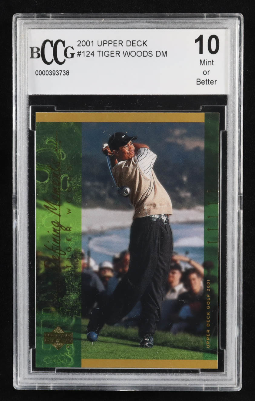 Tiger Woods 2001 Upper Deck #124 DM RC (BCCG 10) at PristineAuction.com Tiger Woods 2001 Upper Deck #124 DM RC (BCCG 10) at PristineAuction.com
