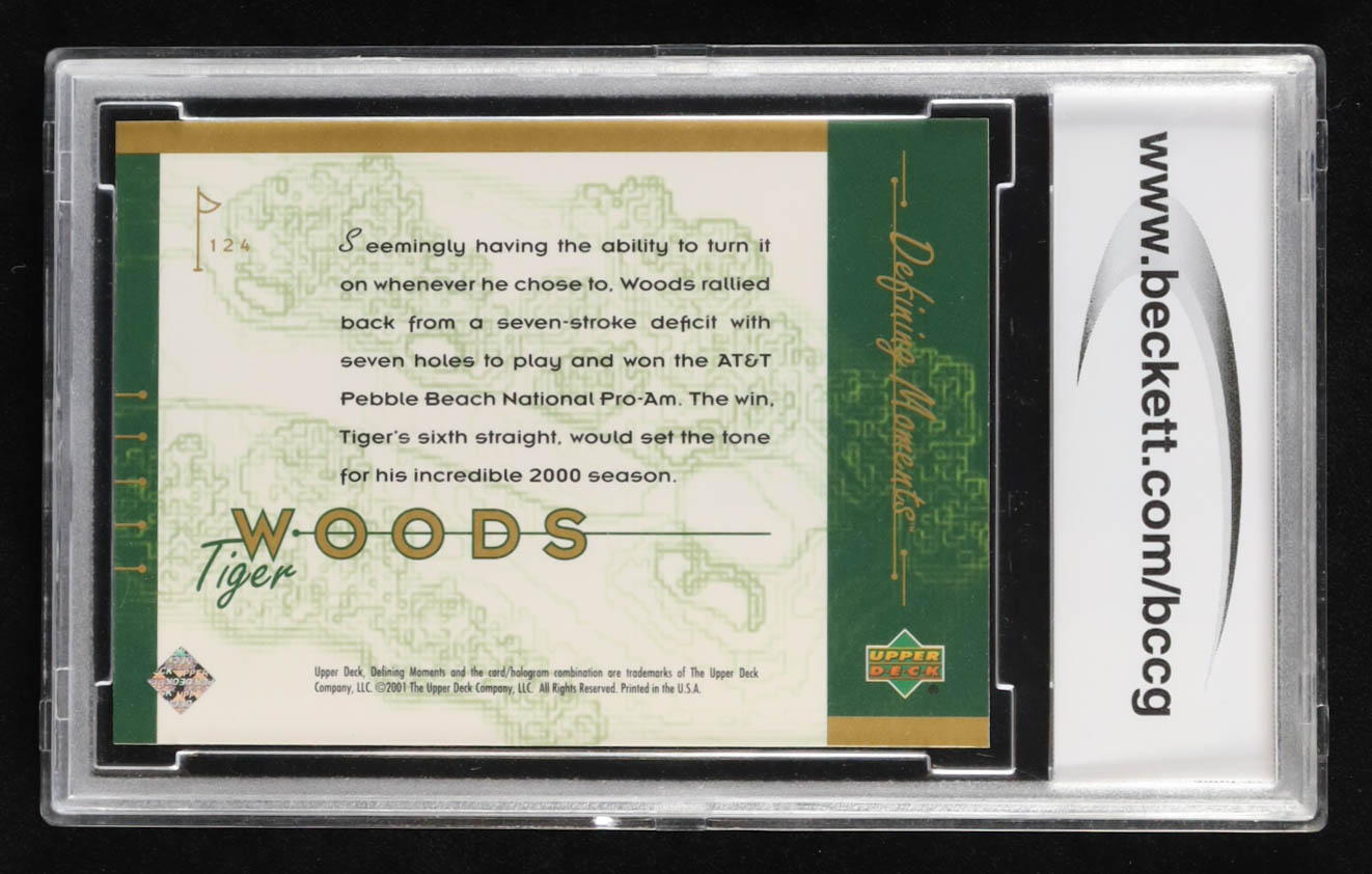 Tiger Woods 2001 Upper Deck #124 DM RC (BCCG 10) at PristineAuction.com Tiger Woods 2001 Upper Deck #124 DM RC (BCCG 10) at PristineAuction.com