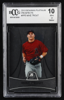 Mike Trout 2010 Bowman Platinum Prospects #PP5 RC (BCCG 10) at PristineAuction.com