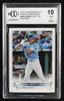 Bobby Witt Jr. 2022 Topps Base Set Photo Variations Factory #660 RC (BCCG 10) at PristineAuction.com
