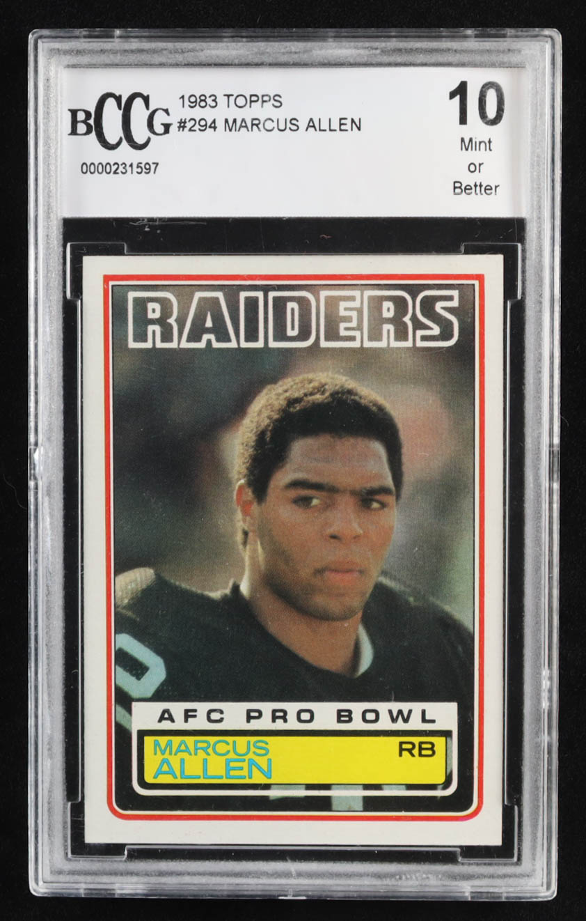 Marcus Allen 1983 Topps #294 DP RC (BCCG 10) at PristineAuction.com Marcus Allen 1983 Topps #294 DP RC (BCCG 10) at PristineAuction.com