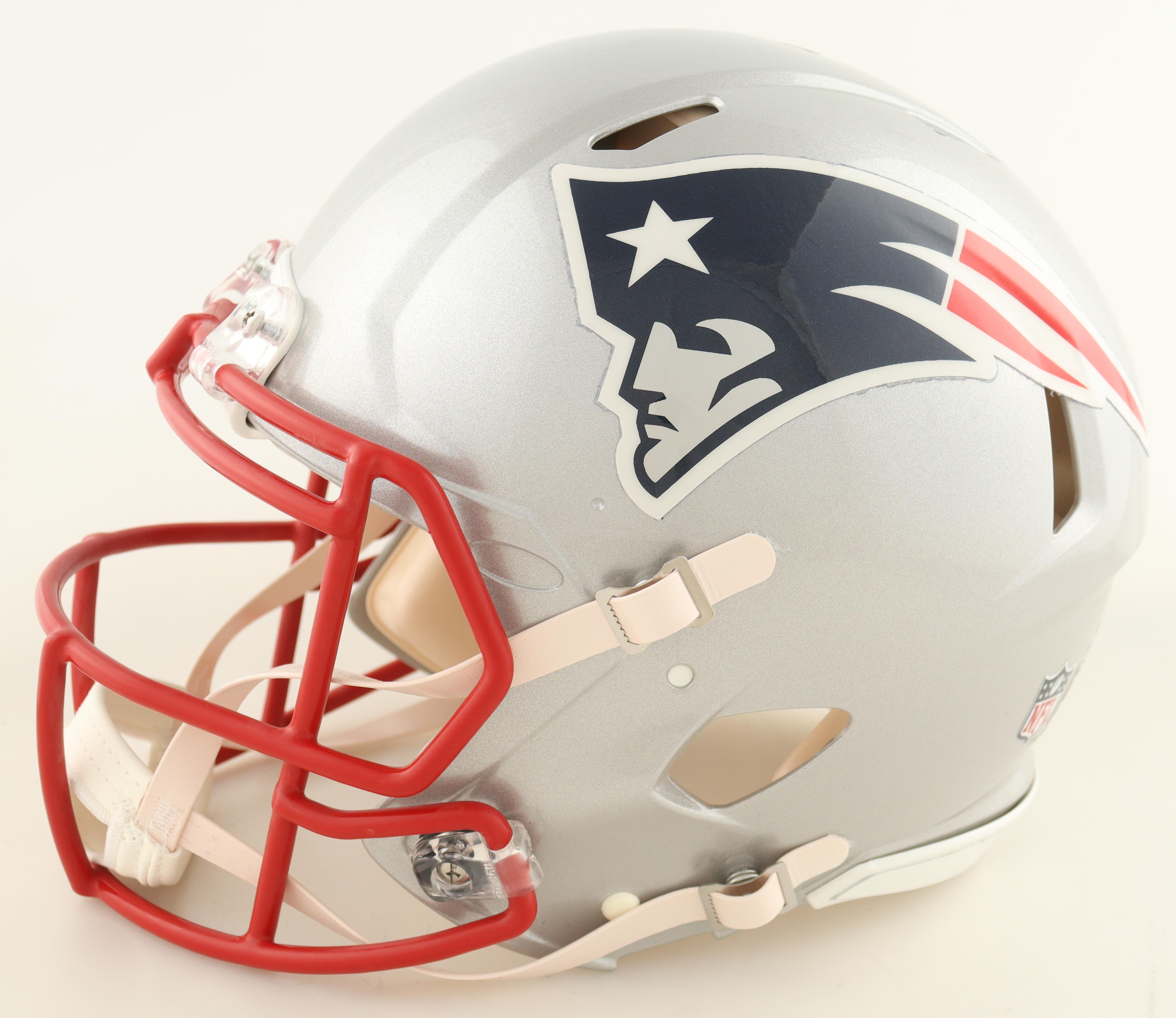 Tom Brady Signed Patriots Full-Size Authentic On-Field Speed Helmet (Fanatics & GOAT) at PristineAuction.com Tom Brady Signed Patriots Full-Size Authentic On-Field Speed Helmet (Fanatics & GOAT) at PristineAuction.com