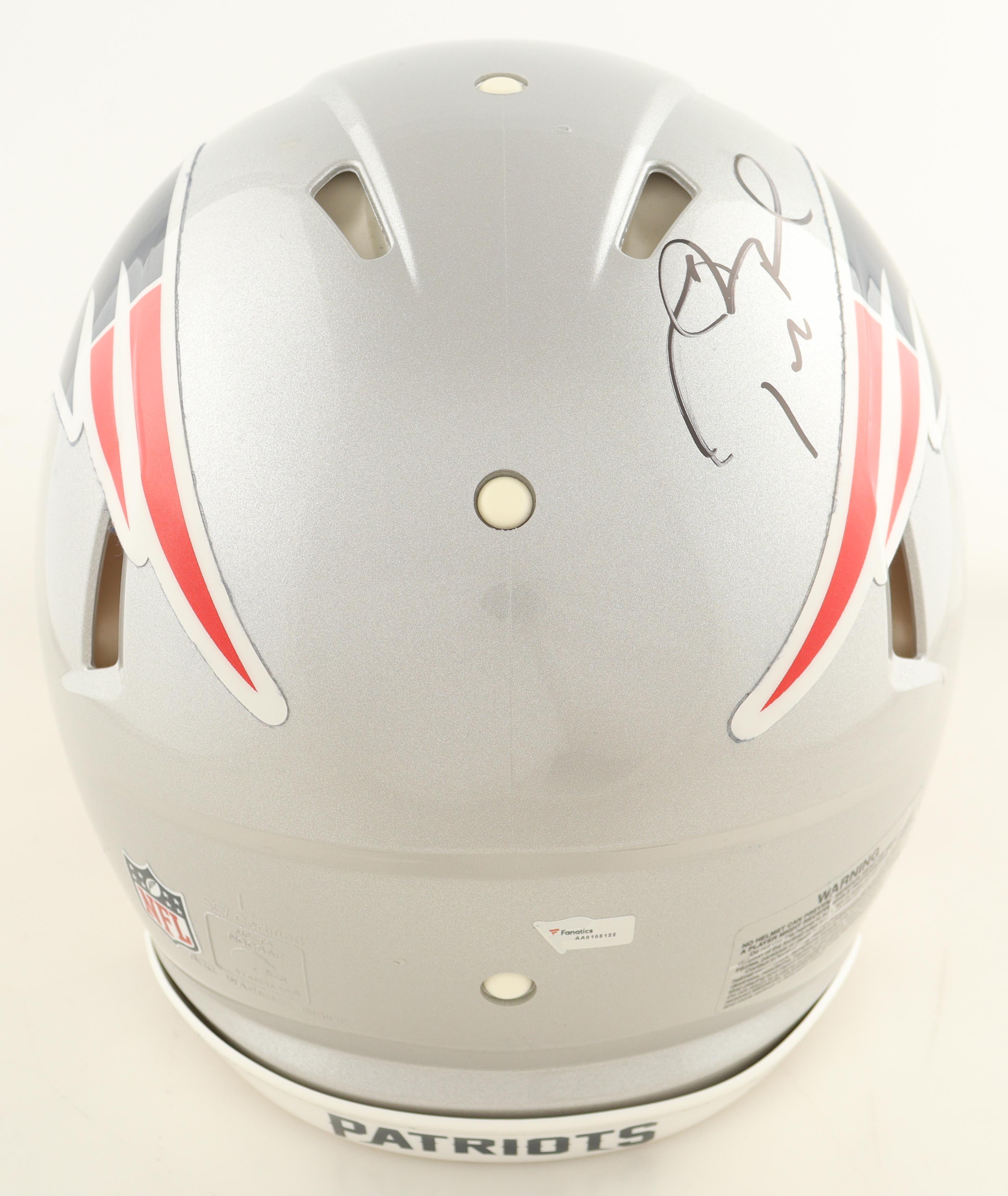 Tom Brady Signed Patriots Full-Size Authentic On-Field Speed Helmet (Fanatics & GOAT) at PristineAuction.com Tom Brady Signed Patriots Full-Size Authentic On-Field Speed Helmet (Fanatics & GOAT) at PristineAuction.com