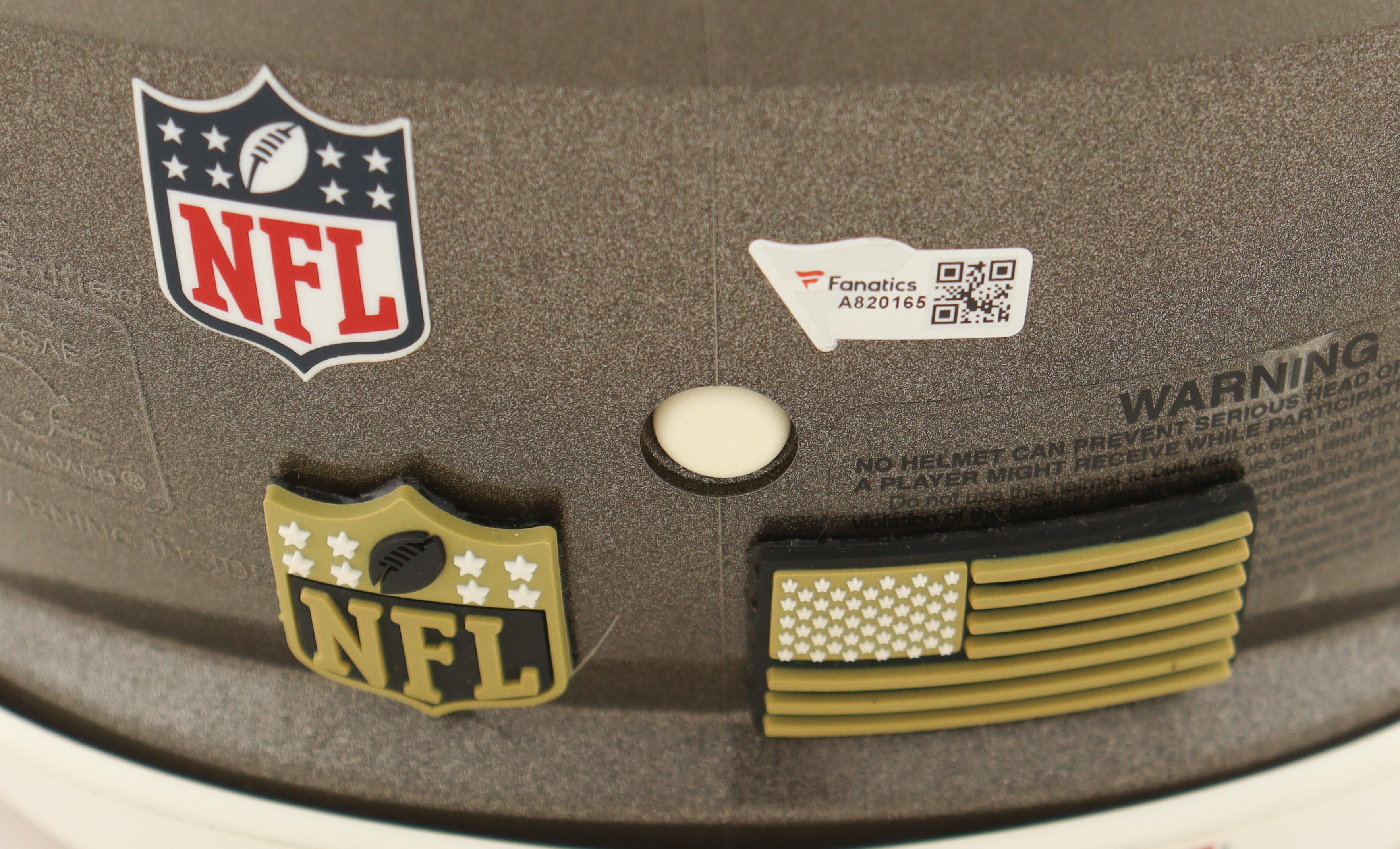 Tom Brady Signed Buccaneers Full-Size Authentic On-Field Speed Helmet with Custom Visor & 3-D Bumpers (Fanatics & GOAT) at PristineAuction.com Tom Brady Signed Buccaneers Full-Size Authentic On-Field Speed Helmet with Custom Visor & 3-D Bumpers (Fanatics & GOAT) at PristineAuction.com