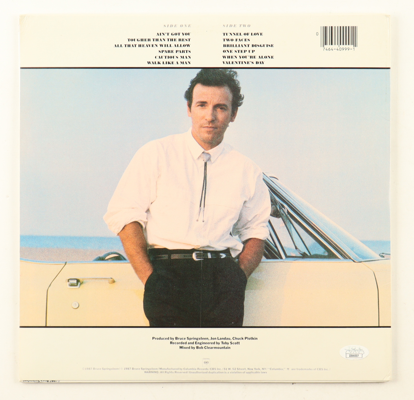 Bruce Springsteen Signed "Tunnel of Love" Vinyl Record Album (JSA) at PristineAuction.com Bruce Springsteen Signed "Tunnel of Love" Vinyl Record Album (JSA) at PristineAuction.com