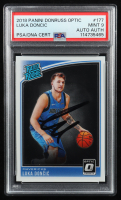 Luka Doncic Signed 2018 Donruss Optic RR #177 RC (PSA 9) at PristineAuction.com