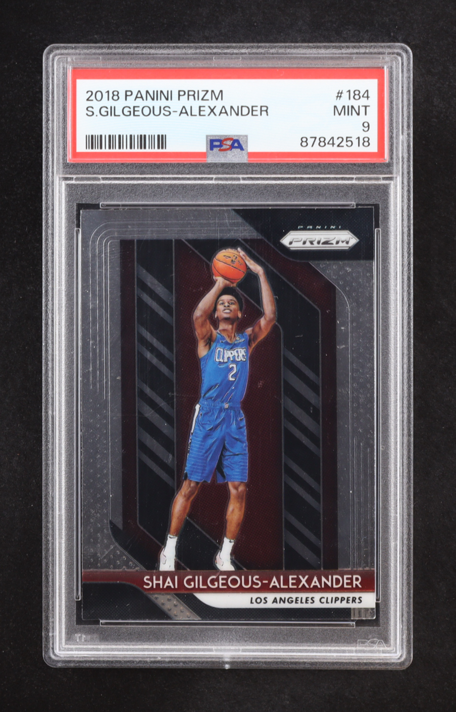 Shai Gilgeous-Alexander 2018-19 Panini Prizm #184 RC (PSA 9) at PristineAuction.com Shai Gilgeous-Alexander 2018-19 Panini Prizm #184 RC (PSA 9) at PristineAuction.com