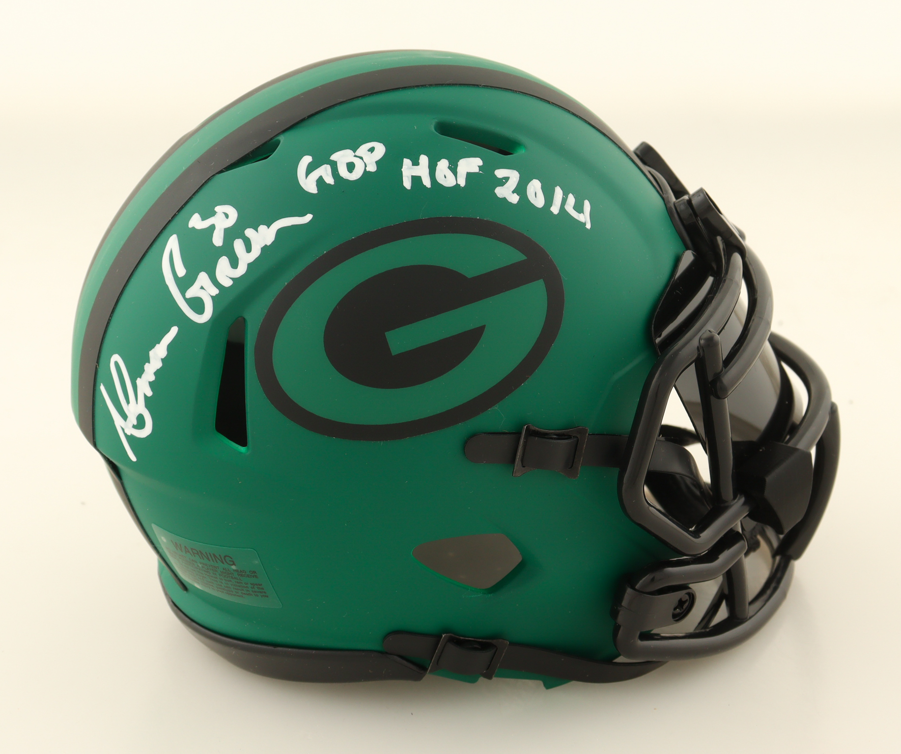 Packers Rave Helmet Ahman Green Signed Packers Rave Alternate Speed Mini Helmet With Visor ...