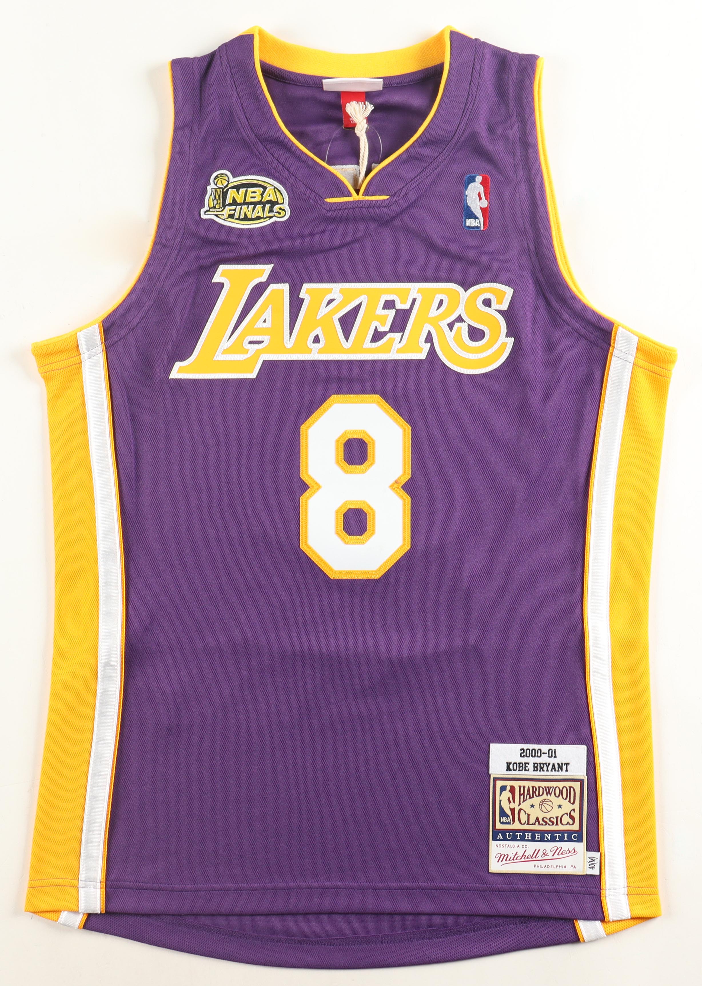Kobe Bryant Signed LE 2000-01 Lakers Mitchell & Ness Jersey with NBA Finals Patch #7/8 (PSA & Beckett) at PristineAuction.com Kobe Bryant Signed LE 2000-01 Lakers Mitchell & Ness Jersey with NBA Finals Patch #7/8 (PSA & Beckett) at PristineAuction.com