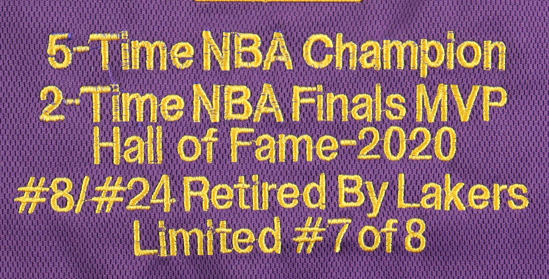 Kobe Bryant Signed LE 2000-01 Lakers Mitchell & Ness Jersey with NBA Finals Patch #7/8 (PSA & Beckett) at PristineAuction.com Kobe Bryant Signed LE 2000-01 Lakers Mitchell & Ness Jersey with NBA Finals Patch #7/8 (PSA & Beckett) at PristineAuction.com