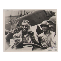 Alex Vraciu Signed 8x10 Photo WWII VF-16 Ace 19 Victories (PSA) at PristineAuction.com
