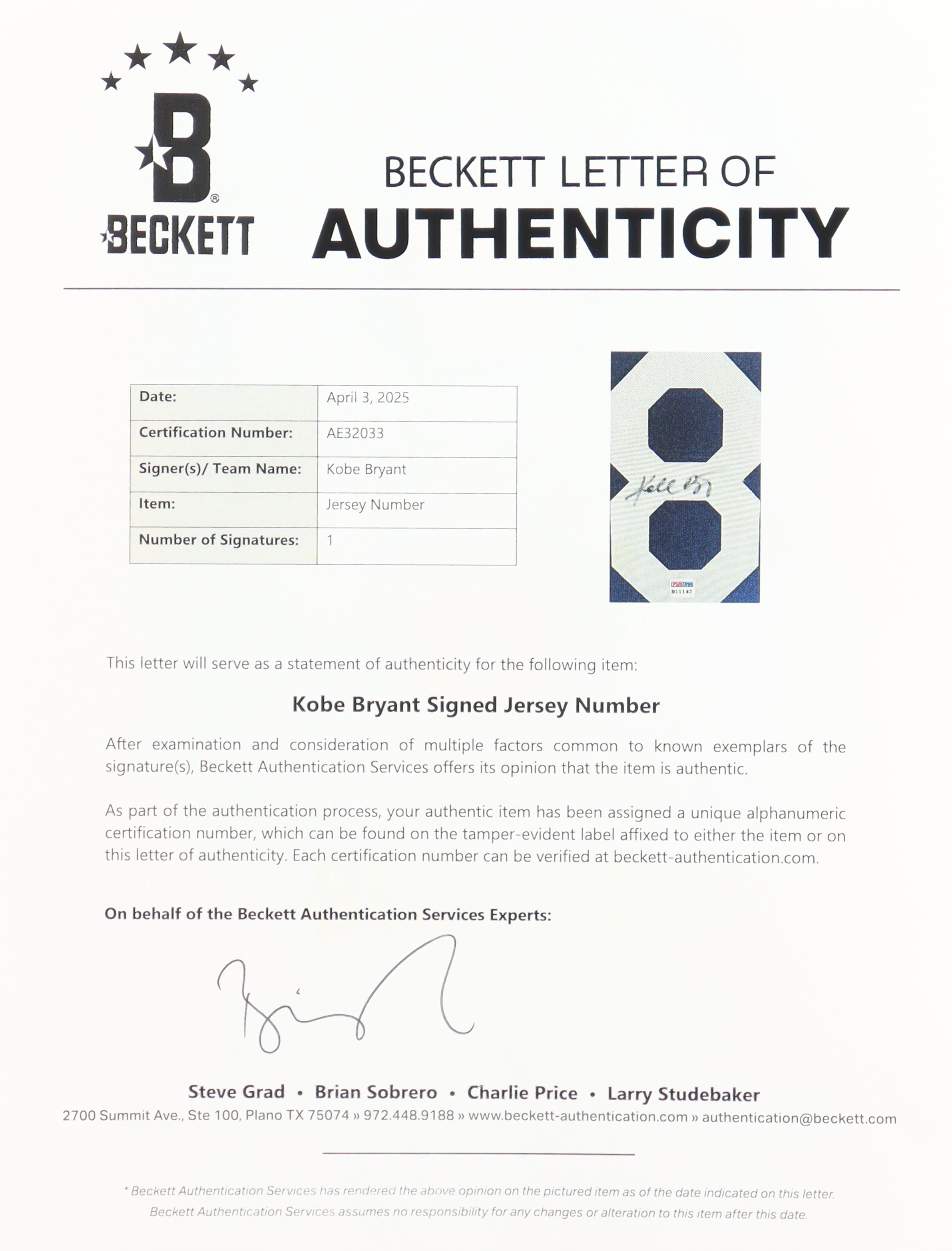 Kobe Bryant Signed LE 2000-01 Lakers Mitchell & Ness Jersey with NBA Finals Patch #4/8 (PSA & Beckett) at PristineAuction.com Kobe Bryant Signed LE 2000-01 Lakers Mitchell & Ness Jersey with NBA Finals Patch #4/8 (PSA & Beckett) at PristineAuction.com