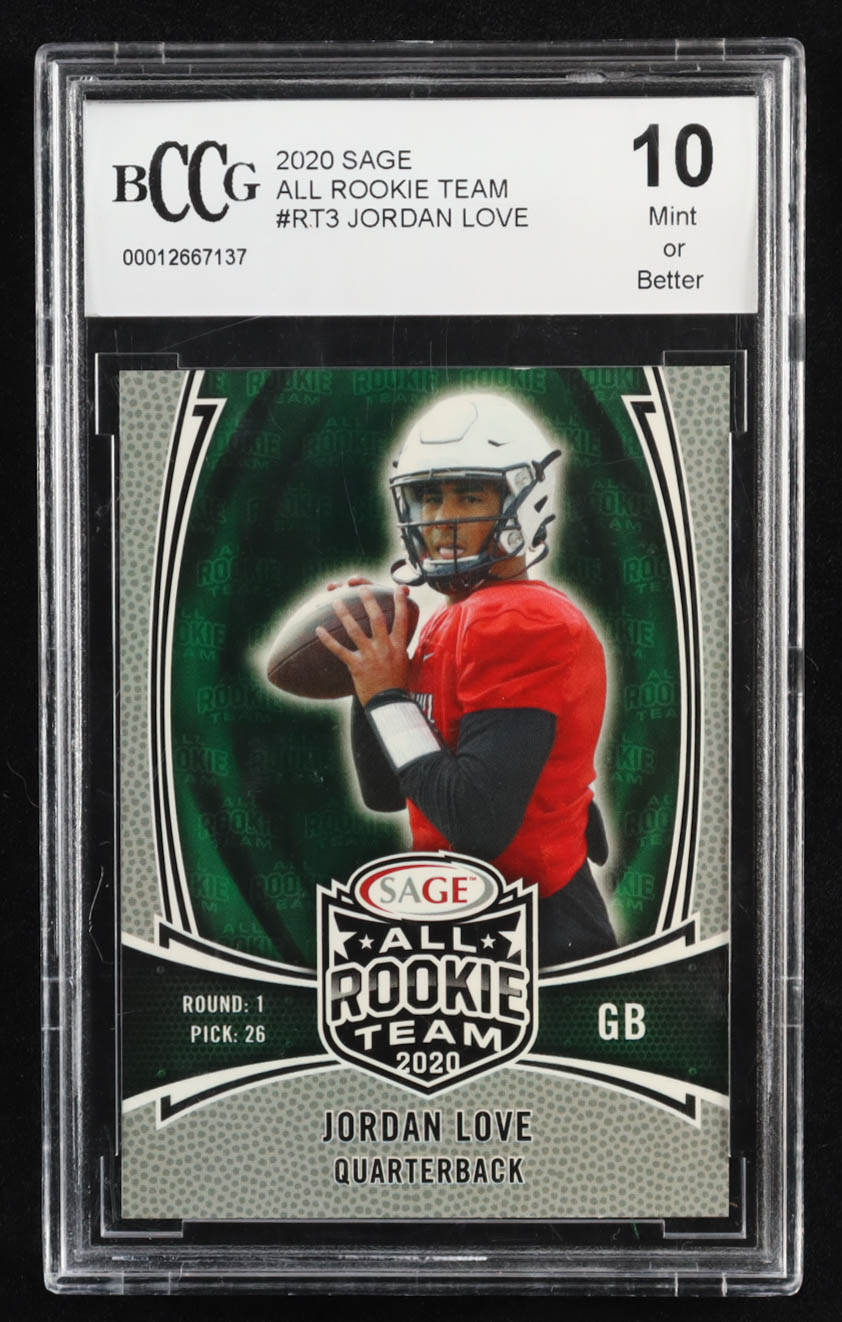 Jordan Love 2020 SAGE All Rookie Team #RT3 RC (BCCG 10) at PristineAuction.com Jordan Love 2020 SAGE All Rookie Team #RT3 RC (BCCG 10) at PristineAuction.com