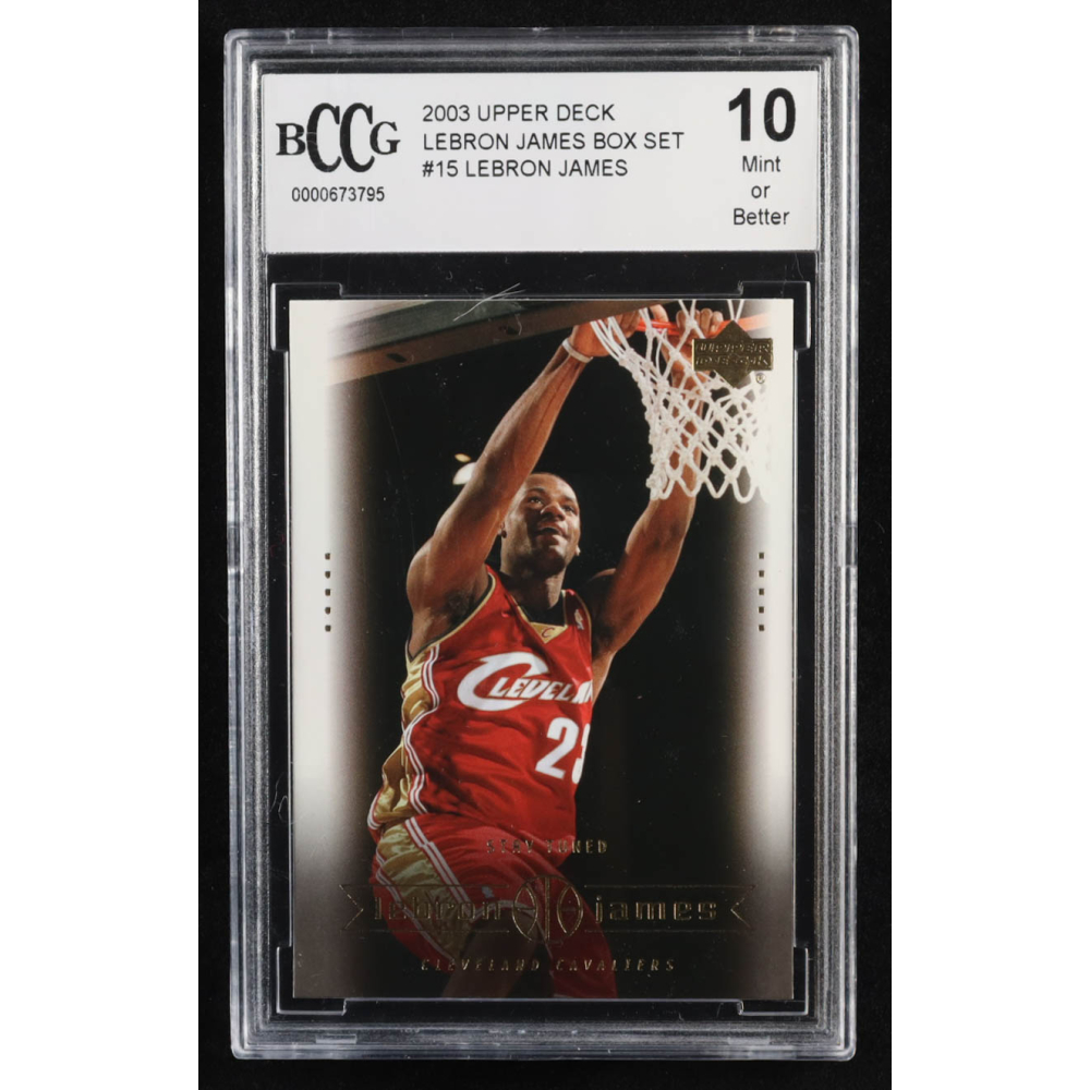 Lebron James 2003 Upper Deck Box Set #15 RC (BCCG 10) at PristineAuction.com
