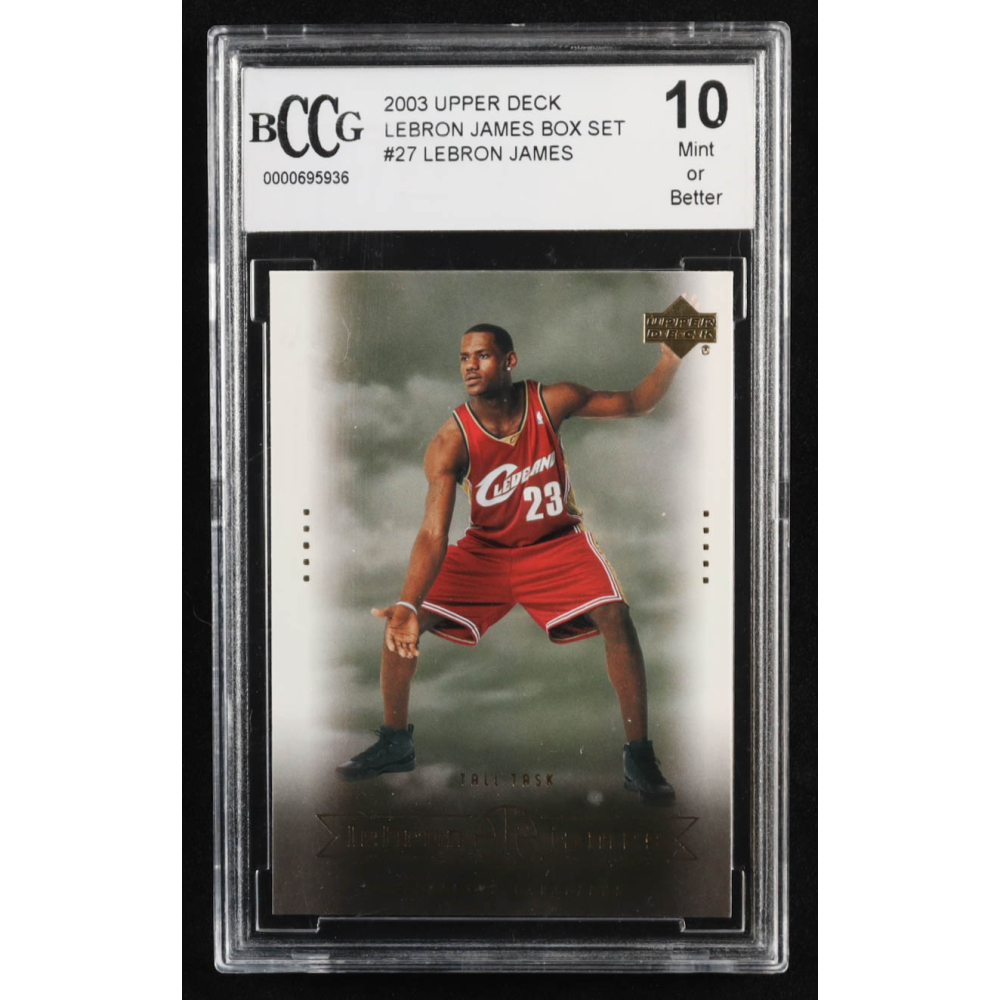 Lebron James 2003 Upper Deck Box Set #27 RC (BCCG 10) at PristineAuction.com