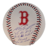 Nomar Garciaparra Signed OML Red Sox Logo Baseball with Extensive Inscription (MLB & Fanatics) at PristineAuction.com