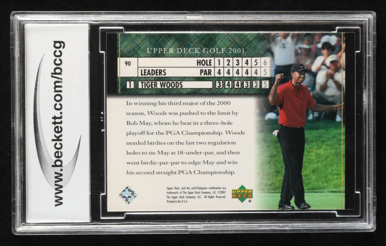 Tiger Woods 2001 Upper Deck #90 LB RC (BCCG 10) at PristineAuction.com Tiger Woods 2001 Upper Deck #90 LB RC (BCCG 10) at PristineAuction.com