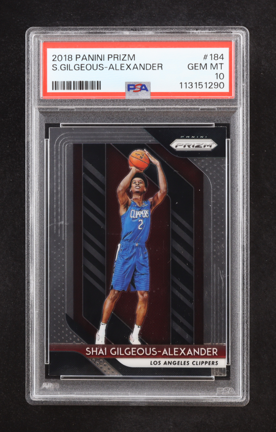 Shai Gilgeous-Alexander 2018-19 Panini Prizm #184 RC (PSA 10) at PristineAuction.com Shai Gilgeous-Alexander 2018-19 Panini Prizm #184 RC (PSA 10) at PristineAuction.com