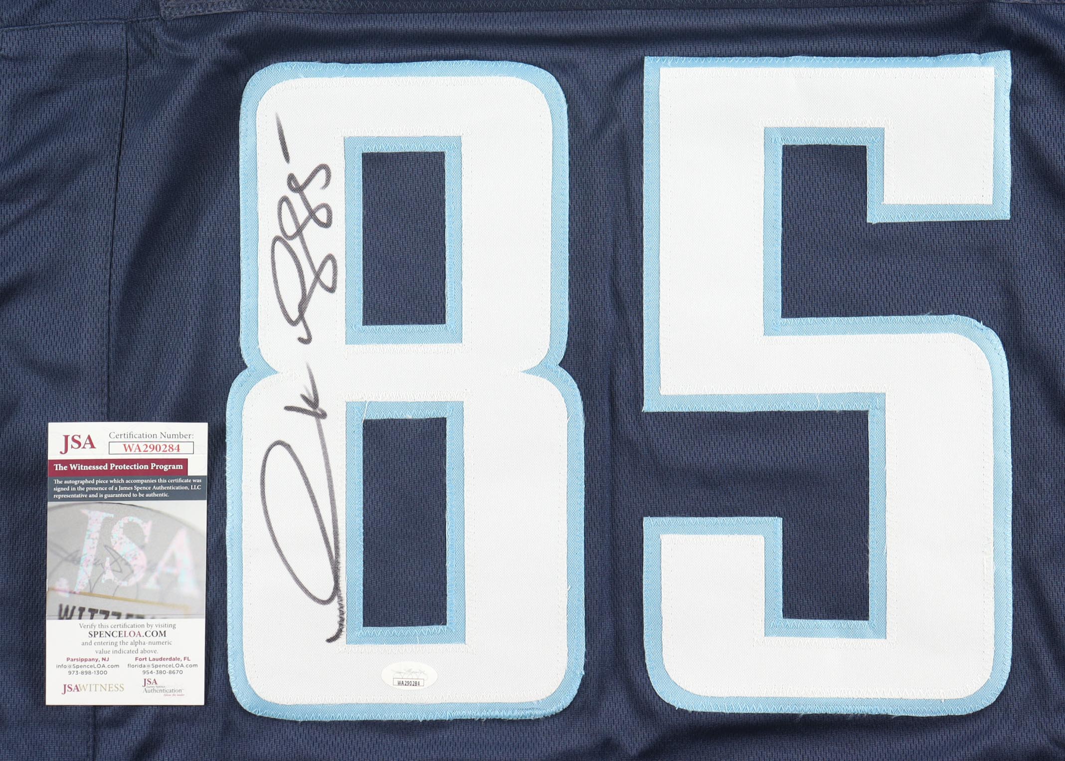 Derrick Mason Signed Jersey (JSA) at PristineAuction.com Derrick Mason Signed Jersey (JSA) at PristineAuction.com