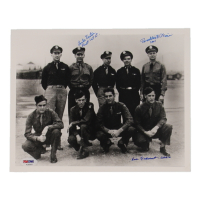 Locke Easton, Franklin Wimer, Lee Palmert Signed 8x10 (PSA) WWII B-29 Next Objective - Atomic Bomb Mission at PristineAuction.com