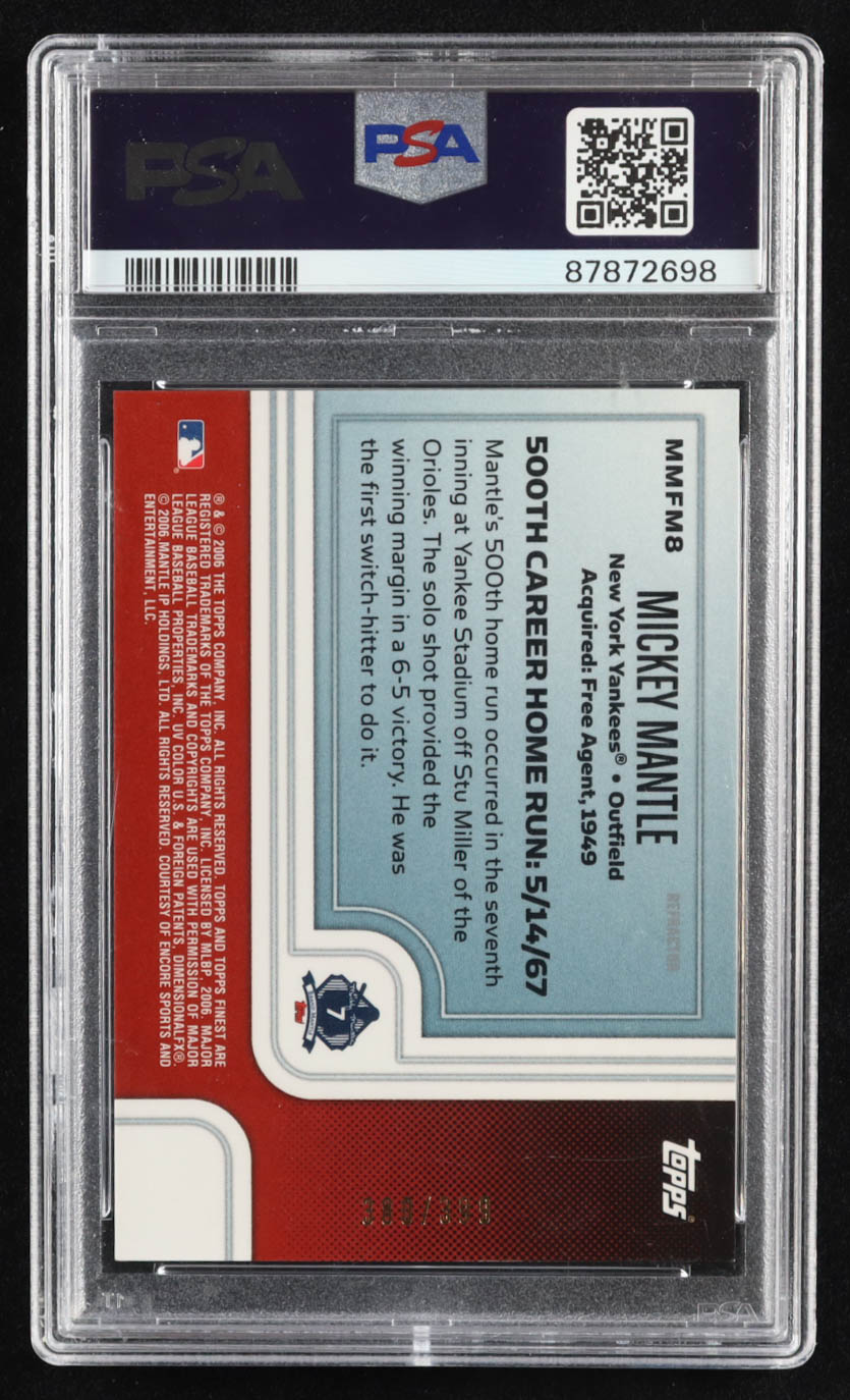Mickey Mantle 2006 Mantle Finest Moments #8 #380/399 (PSA 10) at PristineAuction.com Mickey Mantle 2006 Mantle Finest Moments #8 #380/399 (PSA 10) at PristineAuction.com