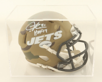 LaDainian Tomlinson Signed Jets Camo Speed Mini Helmet Inscribed "HOF 17" With Display Case (Beckett) at PristineAuction.com
