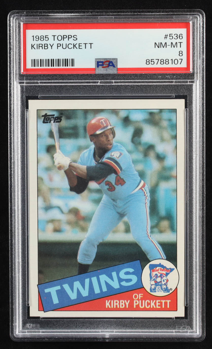 Kirby Puckett 1985 Topps #536 RC (PSA 8) at PristineAuction.com Kirby Puckett 1985 Topps #536 RC (PSA 8) at PristineAuction.com