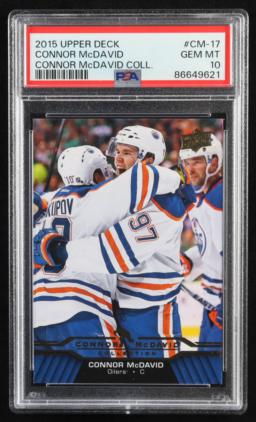 Connor McDavid 2015-16 Upper Deck Connor McDavid Collection #17 RC (PSA 10) at PristineAuction.com Connor McDavid 2015-16 Upper Deck Connor McDavid Collection #17 RC (PSA 10) at PristineAuction.com