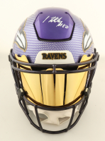 Isaiah Likely Signed Ravens Full-Size Authentic On-Field Hydro-Dipped Speed-Flex Helmet With Visor (Beckett) at PristineAuction.com