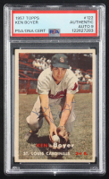 Ken Boyer Signed 1957 Topps #122 (PSA 9) at PristineAuction.com