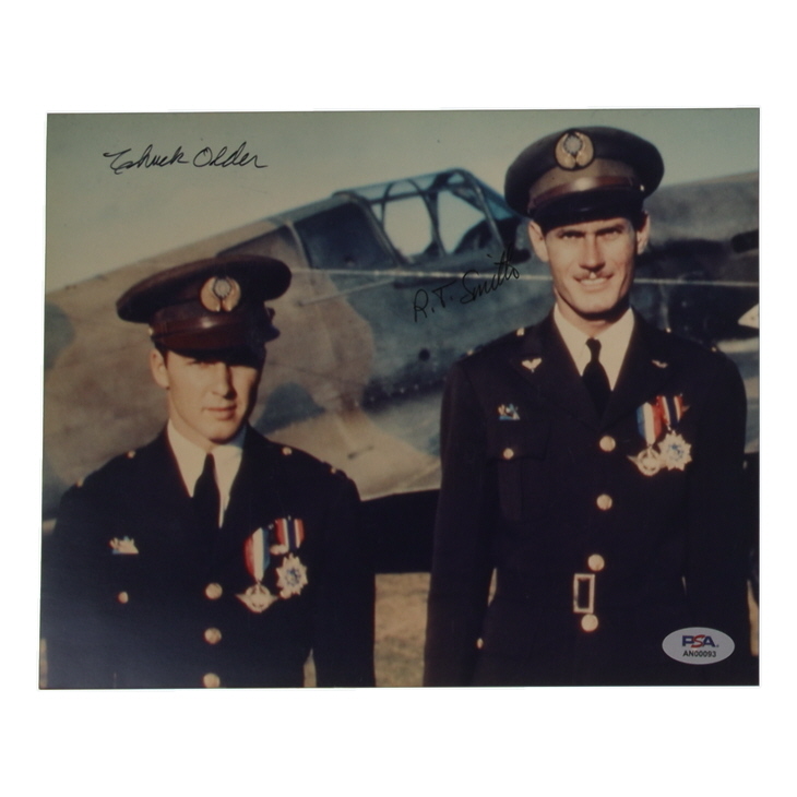 R.T. Smith & Chuck Older Signed 8x10 (PSA) WWII AVG Flying Tigers Aces at PristineAuction.com R.T. Smith & Chuck Older Signed 8x10 (PSA) WWII AVG Flying Tigers Aces at PristineAuction.com