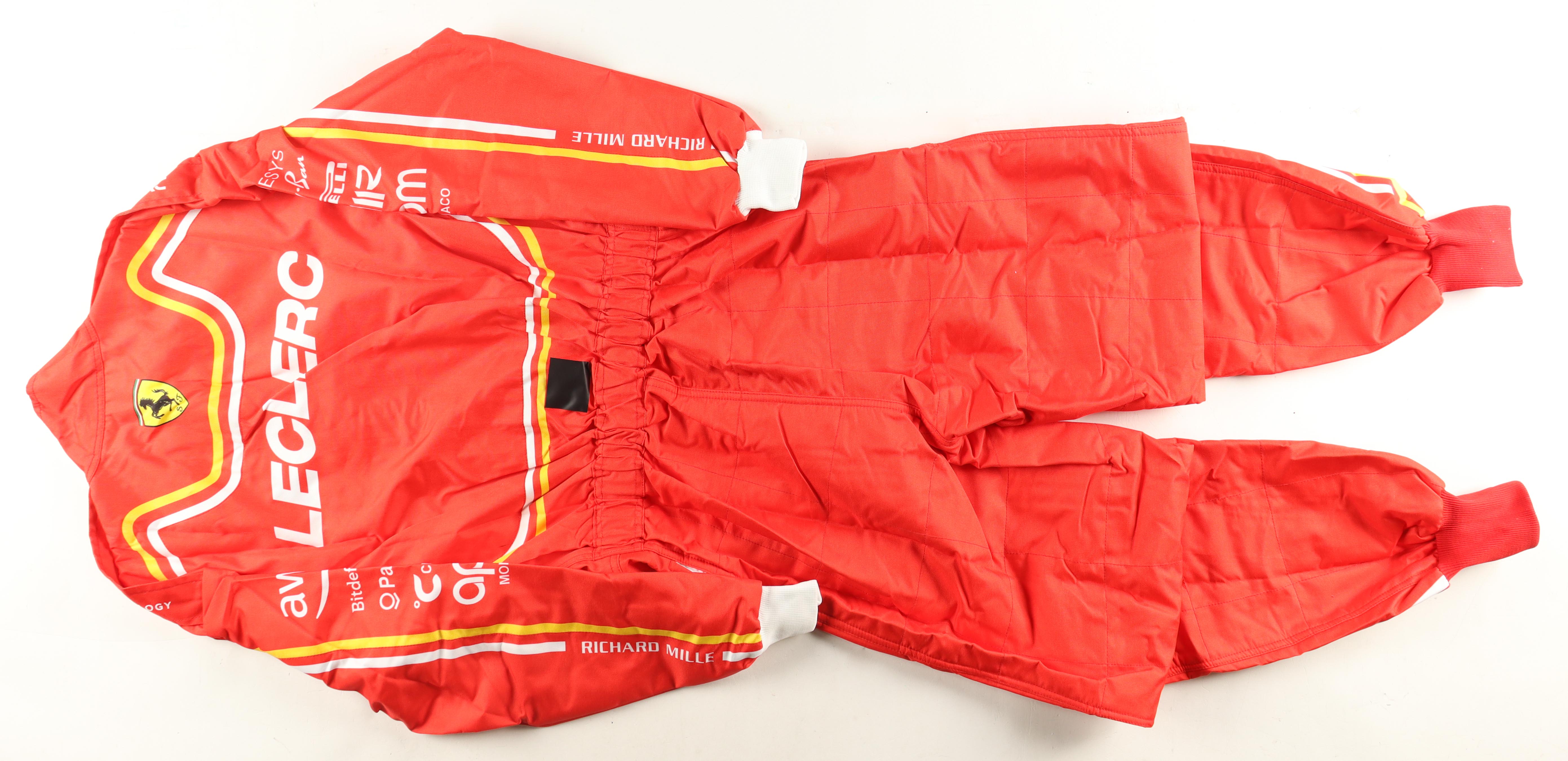 Charles Leclerc Signed Ferrari Full-Size Racing Suit with Carrying Bag (PSA) at PristineAuction.com Charles Leclerc Signed Ferrari Full-Size Racing Suit with Carrying Bag (PSA) at PristineAuction.com