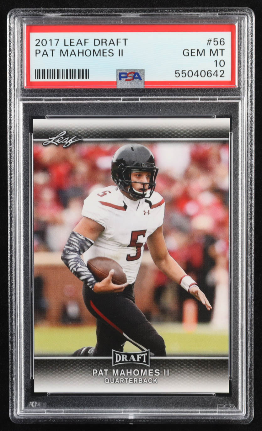 Patrick Mahomes II 2017 Leaf Draft #56 RC (PSA 10) at PristineAuction.com Patrick Mahomes II 2017 Leaf Draft #56 RC (PSA 10) at PristineAuction.com