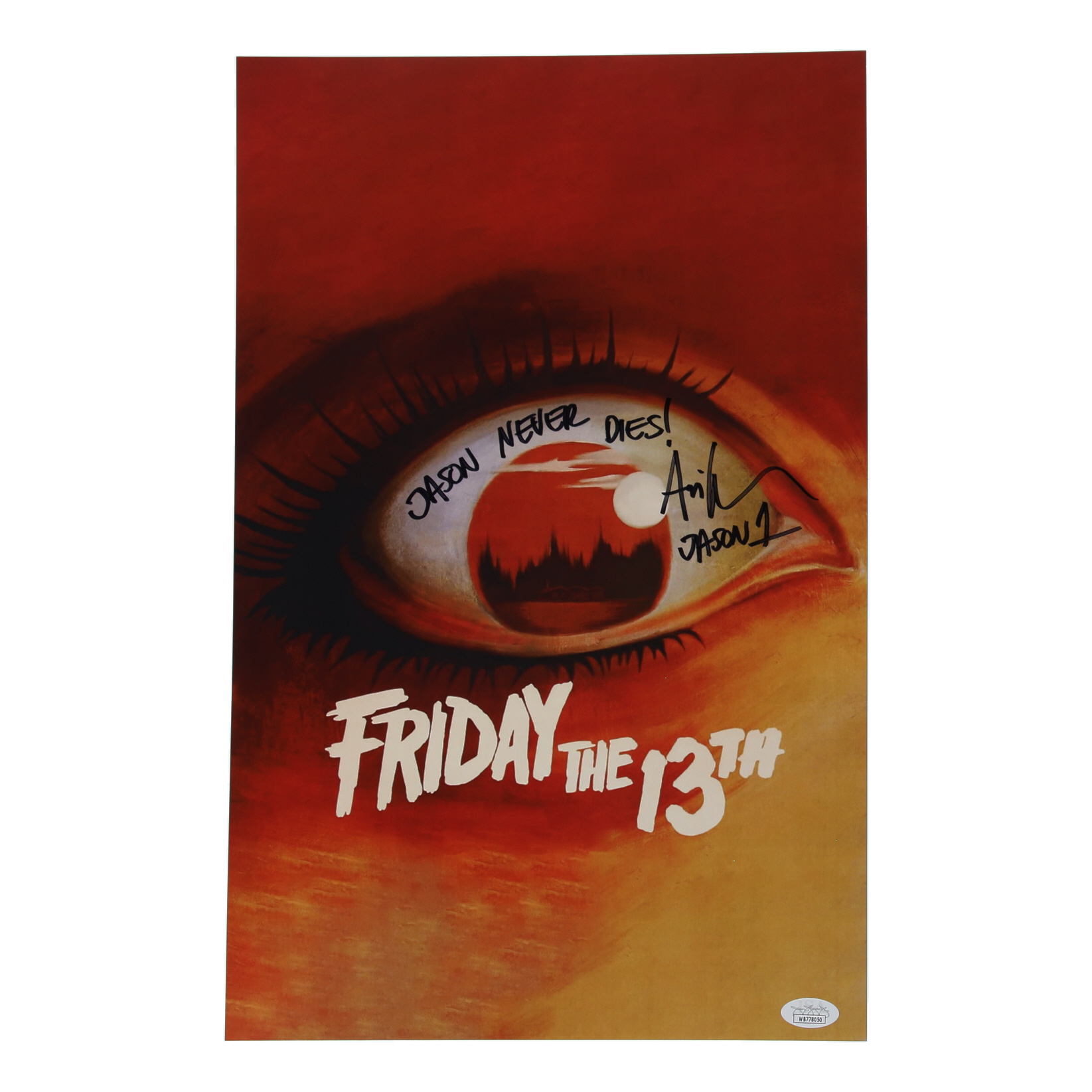 Ari Lehman Signed "Friday the 13th" 11x17 Photo Inscribed "Jason Never Dies!" & "Jason 1" (JSA) at PristineAuction.com Ari Lehman Signed "Friday the 13th" 11x17 Photo Inscribed "Jason Never Dies!" & "Jason 1" (JSA) at PristineAuction.com