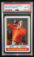 Trevor Lawrence 2021 Topps X Trevor Lawrence #15 RC / 1974 Topps Football (PSA 10) at PristineAuction.com
