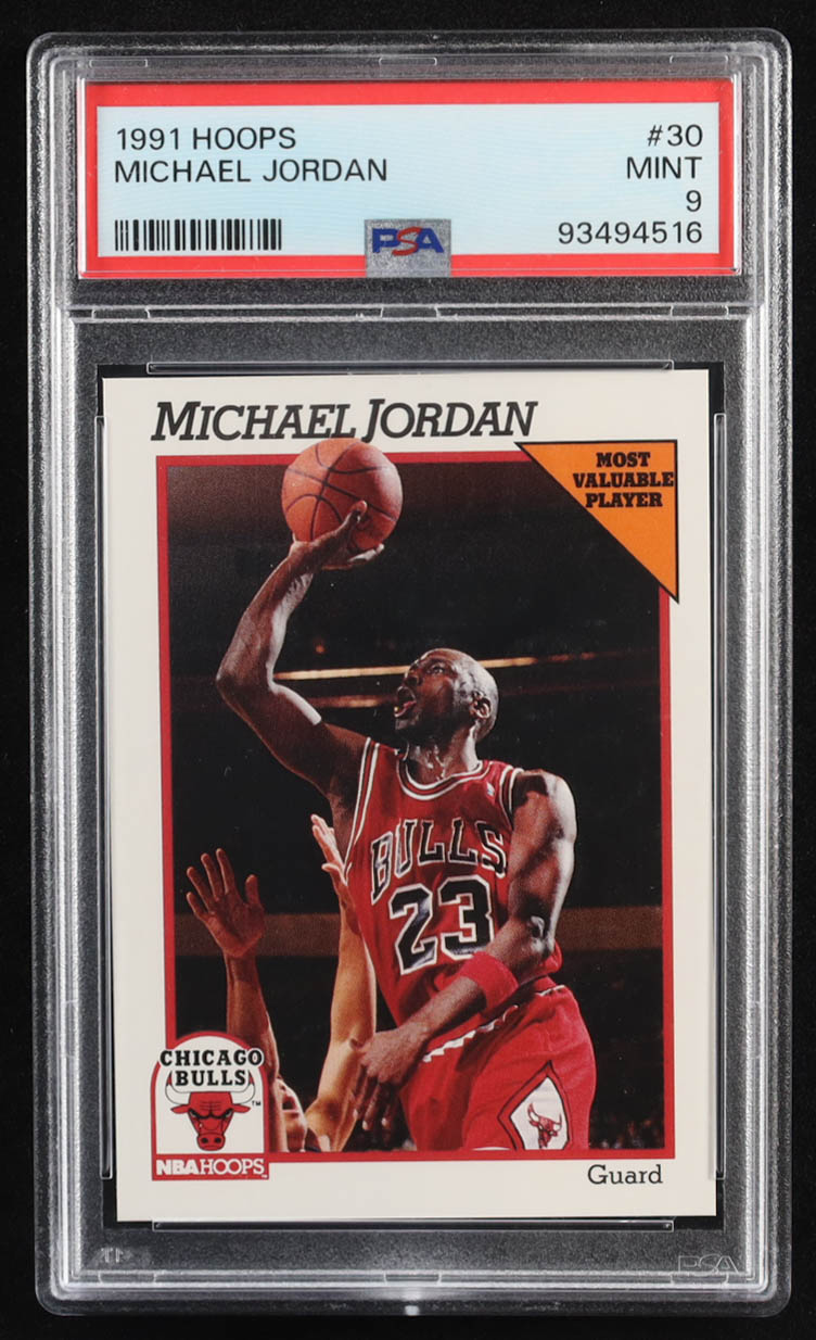 Michael Jordan 1991-92 Hoops #30 (PSA 9) at PristineAuction.com Michael Jordan 1991-92 Hoops #30 (PSA 9) at PristineAuction.com