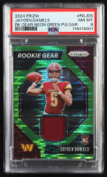 Jayden Daniels 2024 Panini Prizm Prizms Neon Green Pulsar #347 RC (PSA 8) at PristineAuction.com